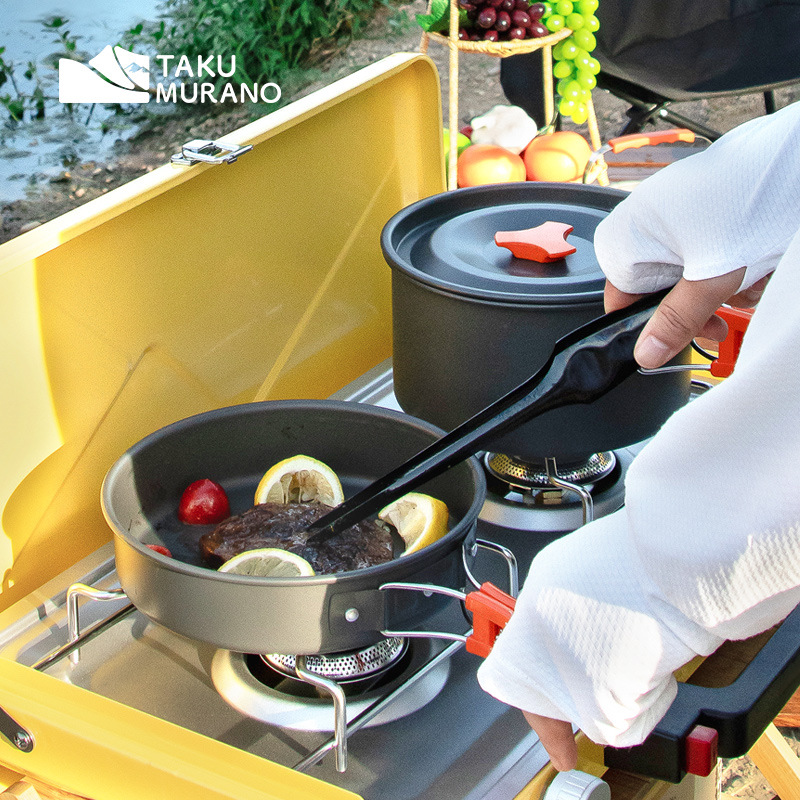 キャンプ調理器具セットアウトドアクッキング超軽量アルミポット - Camping Cooking Pack のレビューと価格