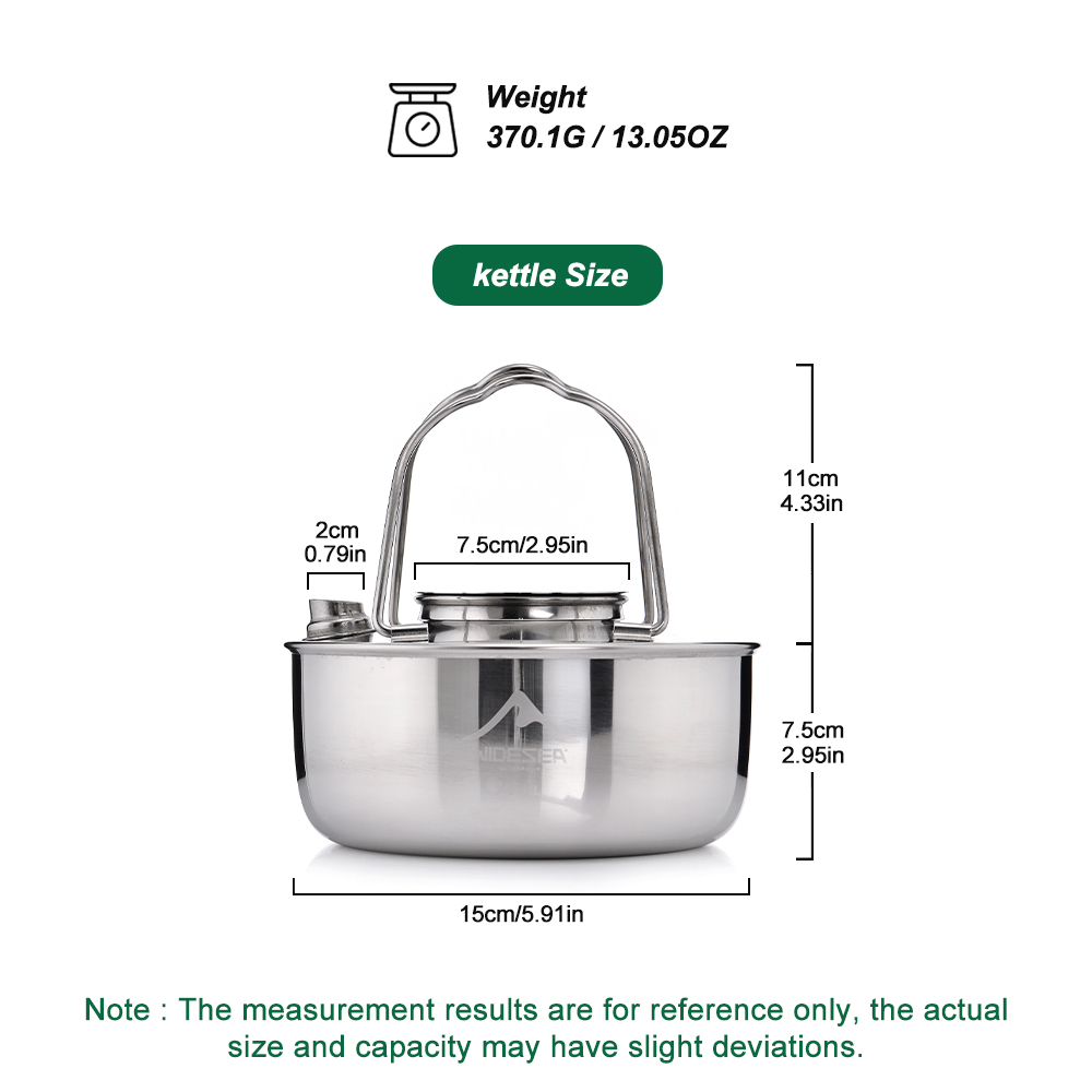 Wideea-ステンレス鋼のやかん、旅行の必需品、コーヒー調 - Camping Cooking Essentials のレビューと価格