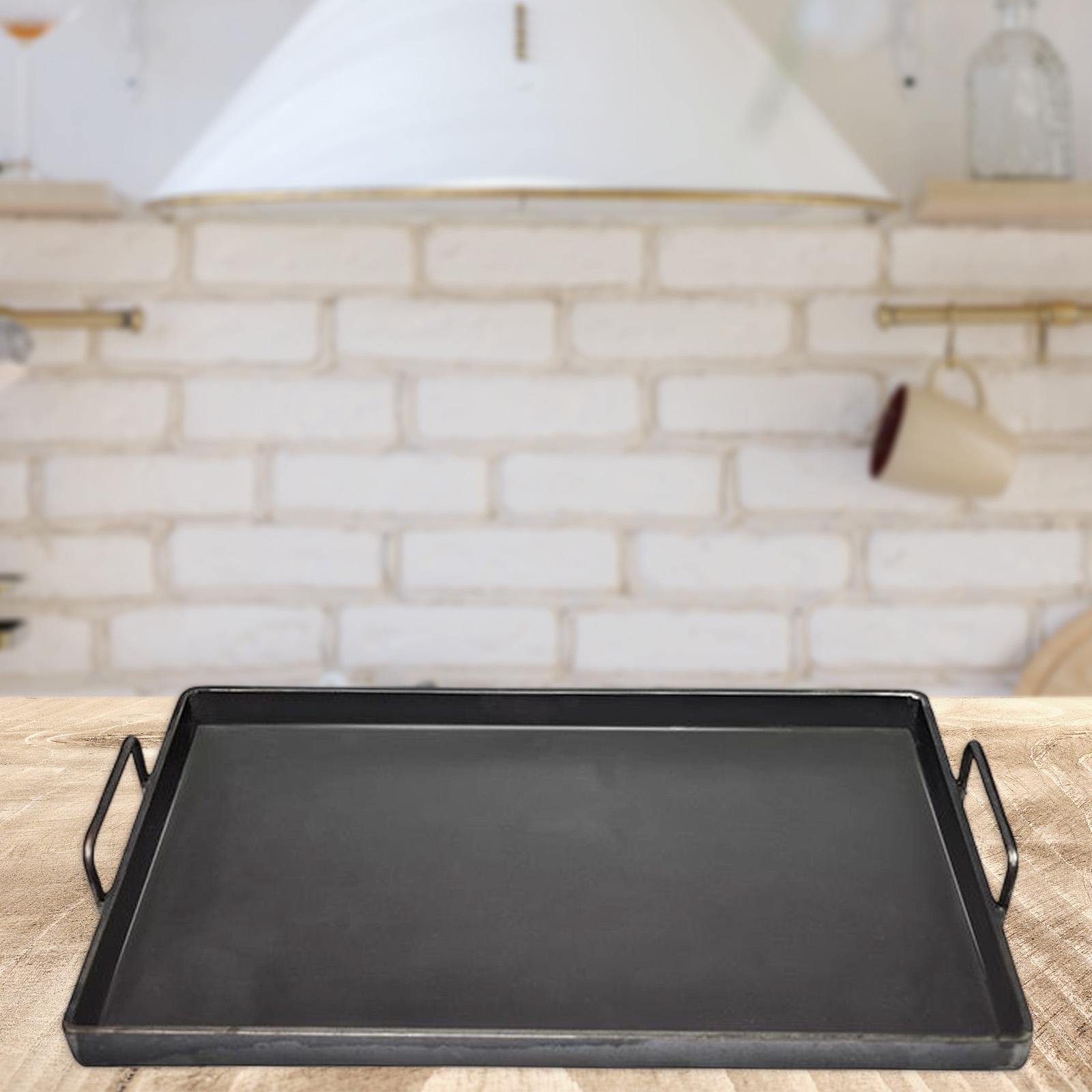 鋳鉄製グリドル調理器具グリルパン、コンロ用グリドルフライパン - Camping Cooking Cast Iron のレビューと価格