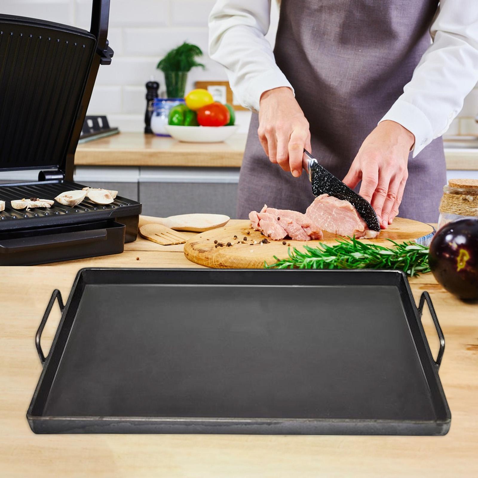 鋳鉄製グリドル調理器具グリルパン、コンロ用グリドルフライパン - Camping Cooking Cast Iron のレビューと価格