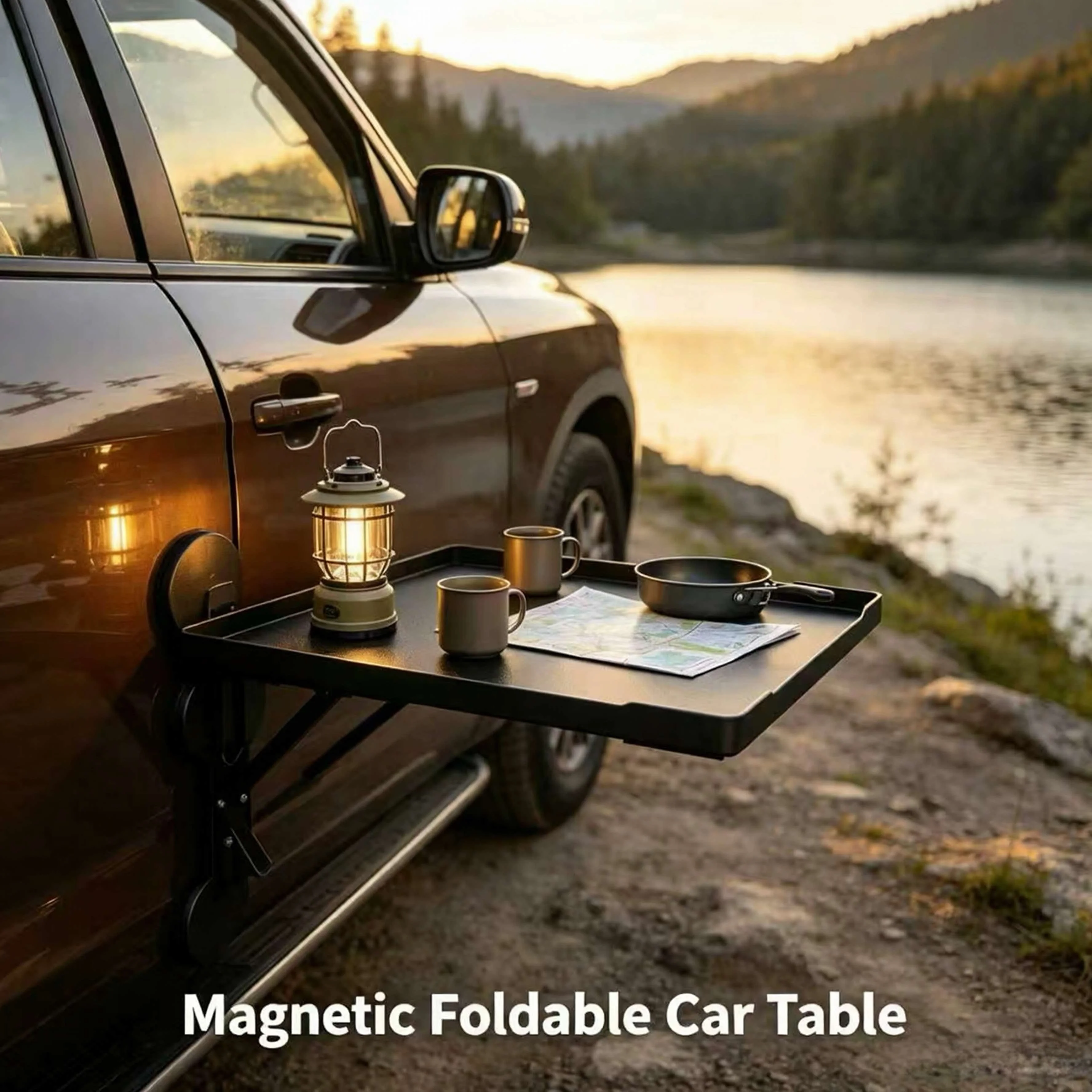 ポータブルカーサイドドアハンギングトレイ折りたたみ式オートテ - Camping Outdoor Cooking Table のレビューと価格