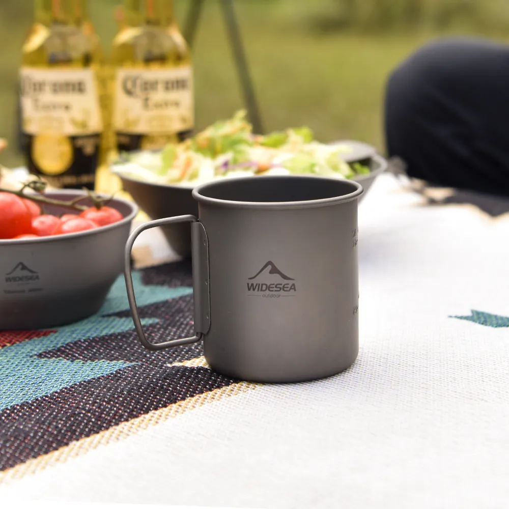 キャンプ用マグチタンカップ観光用食器ピクニック用品屋外キッチ - Camping Cooking And Dining Set のレビューと価格