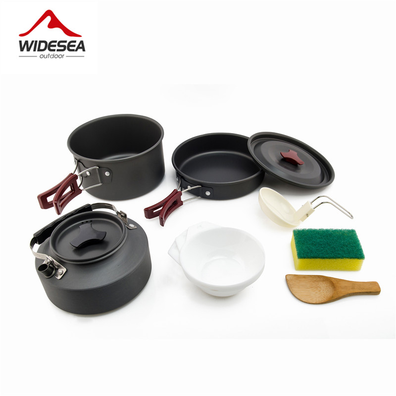 Widesea キャンプ調理器具セットアウトドアポット食器キ - Camping Cooking And Dining Set のレビューと価格
