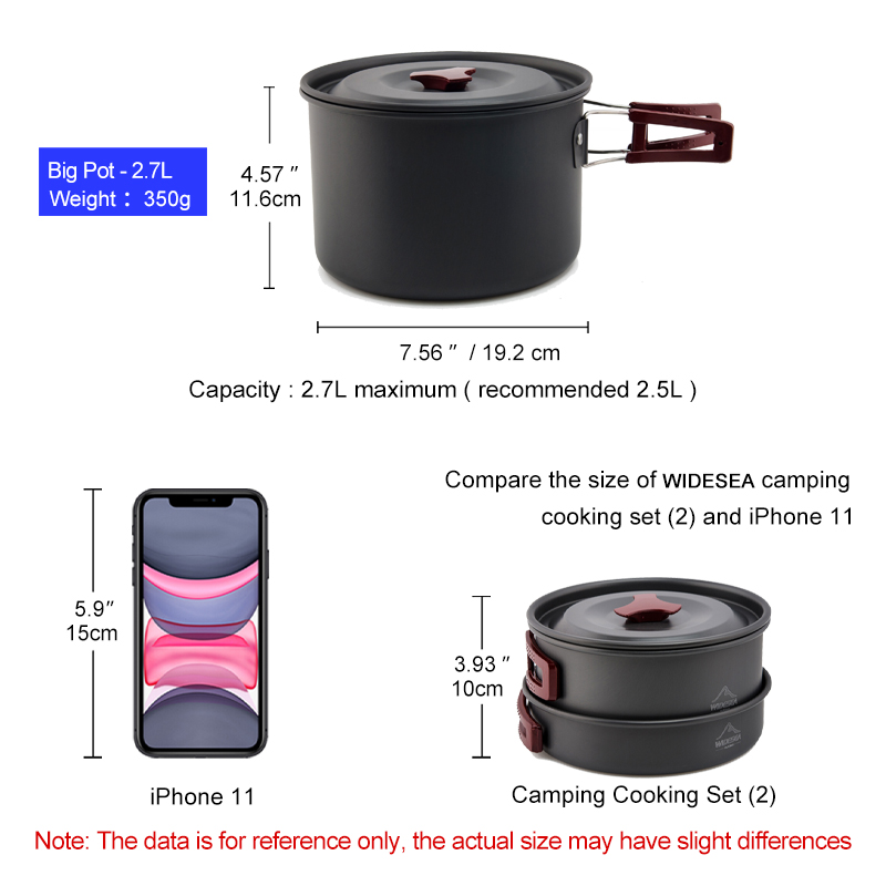 Widesea キャンプ調理器具セットアウトドアポット食器キ - Camping Cooking And Dining Set のレビューと価格