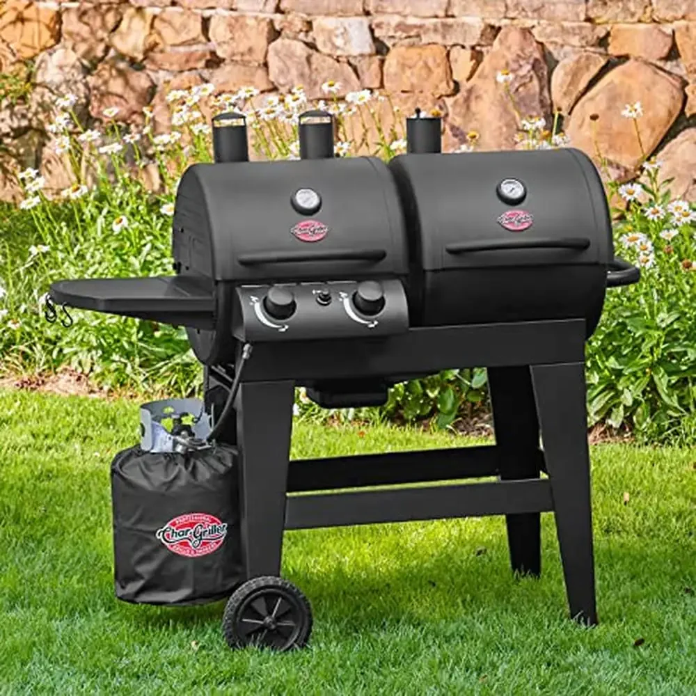 2 バーナー ガス & チャコール グリル コンボ ブラック - Charcoal Chimney Starter のレビューと価格