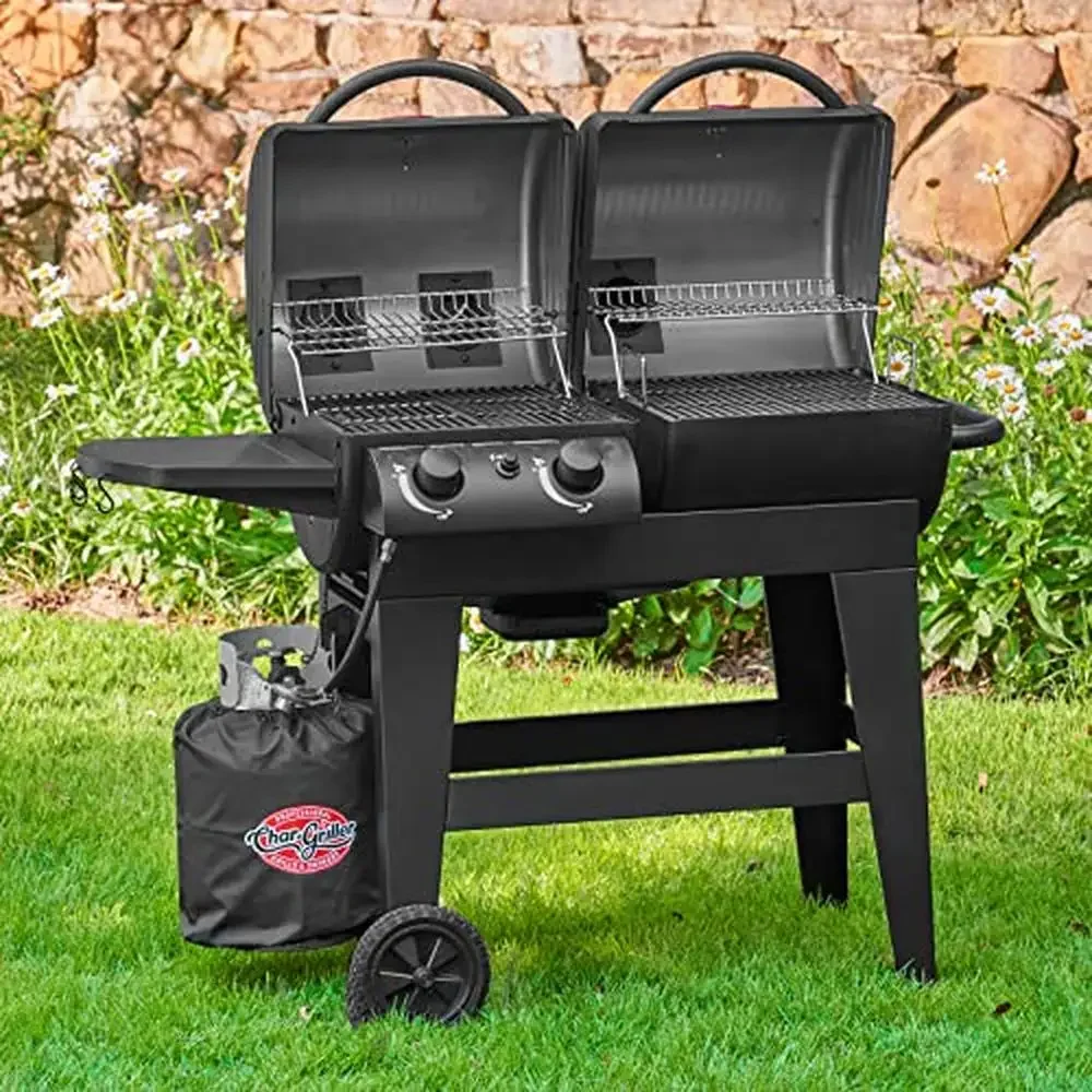 2 バーナー ガス & チャコール グリル コンボ ブラック - Charcoal Chimney Starter のレビューと価格