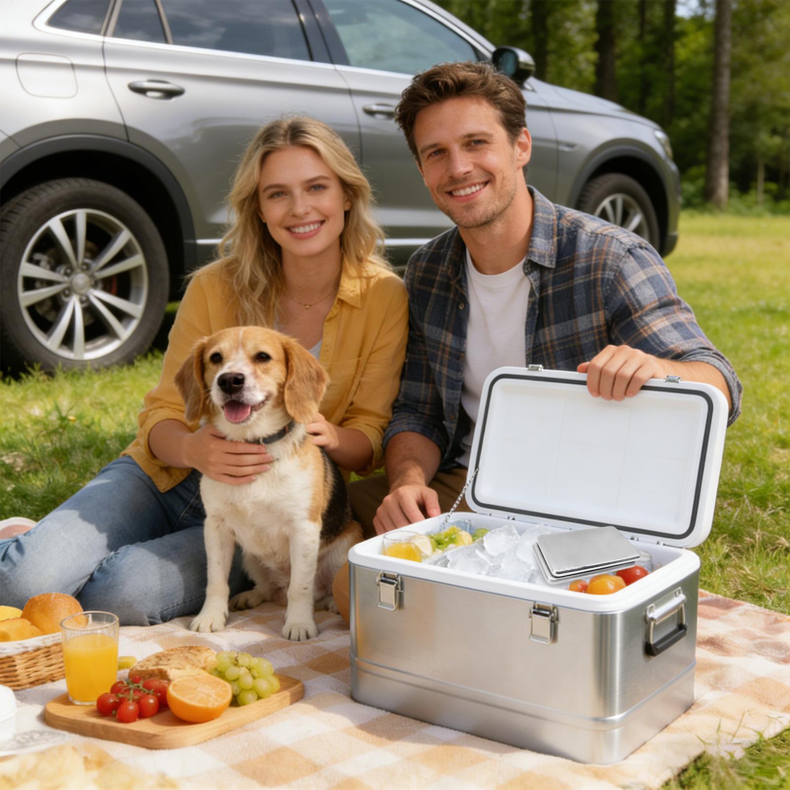 2個入りステンレス製アイスパック 長持ちする再利用可能なクー - Camping Cooking Box のレビューと価格