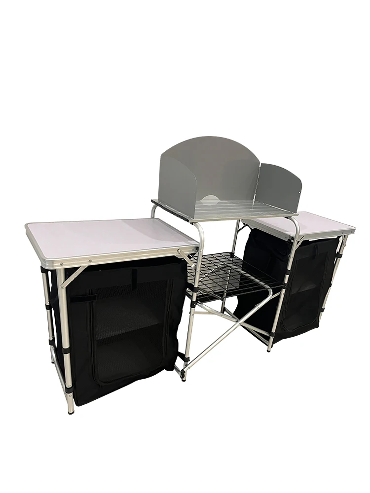 屋外キャンプ用アルミ製ポータブルキッチン折りたたみ式調理台 - Camping Outdoor Cooking Table のレビューと価格