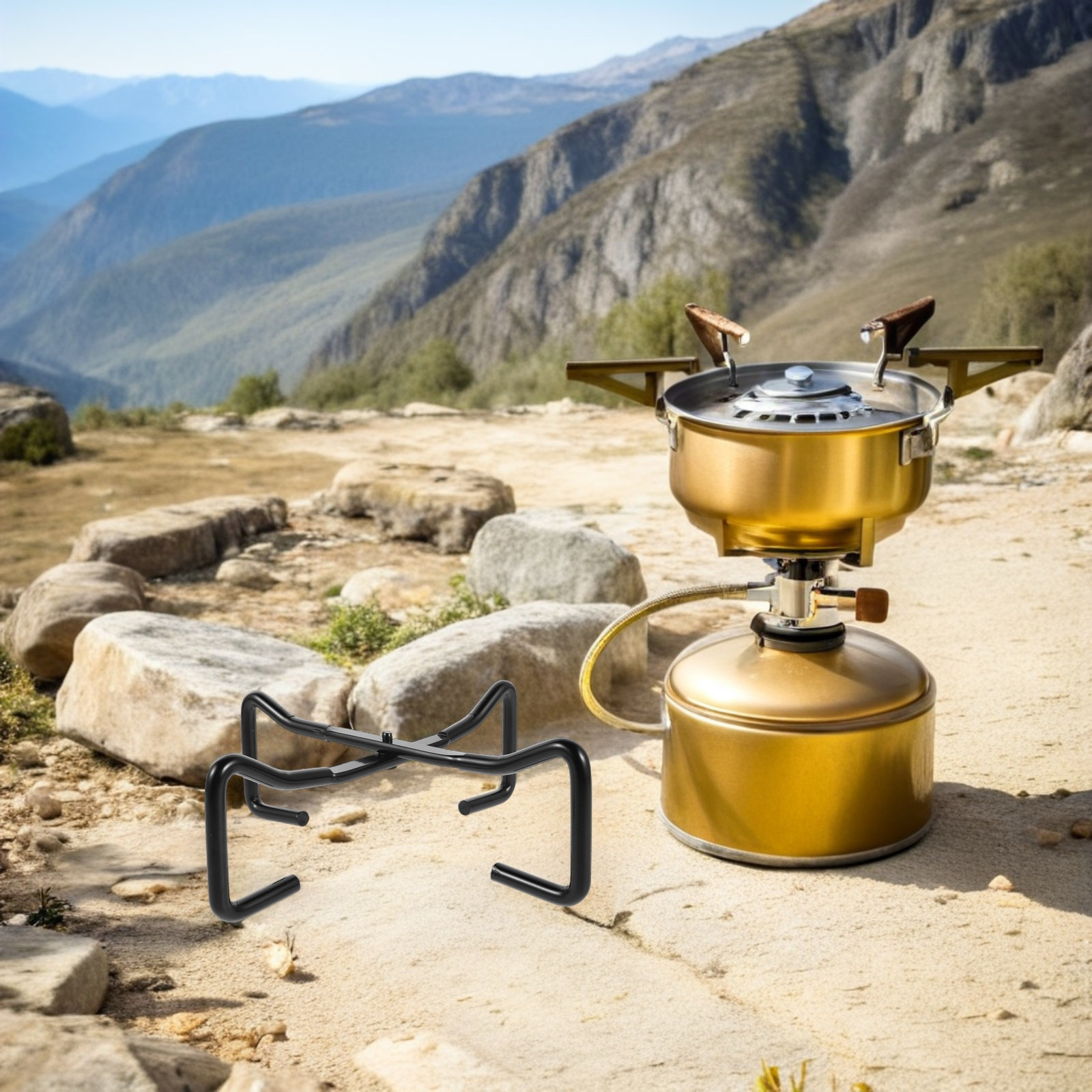 ダッチオーブン用折りたたみ式鋳鉄製蓋スタンド、キャンプファイ - Camping Cooking Dutch Oven のレビューと価格