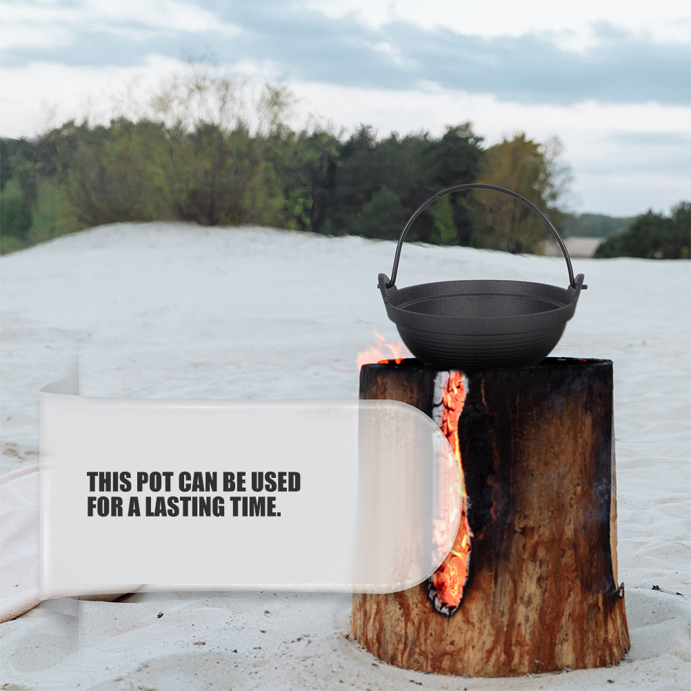 和風鉄製吊り下げ鍋 耐熱性 キャンプ用スープ鍋 煮込み鍋 す - Japanese Camping Cooking のレビューと価格
