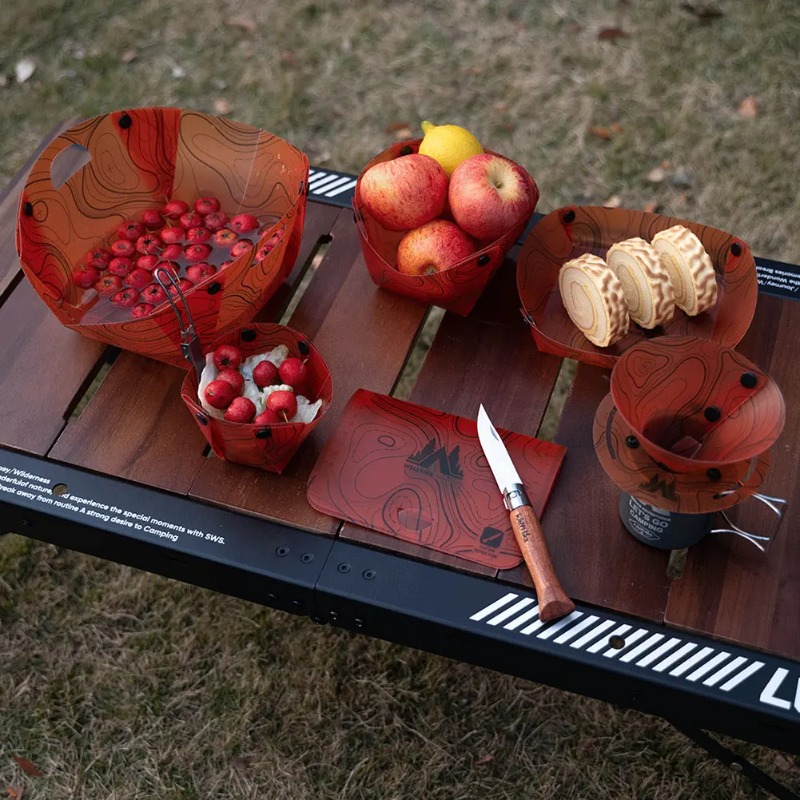 折りたたみ式キャンプ食器ポータブルボウルディナープレートコー - Camping Cooking Pack のレビューと価格